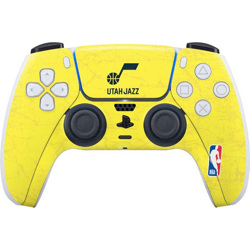 NBA Utah Jazz Yellow Texture PS5 Controller Skin
